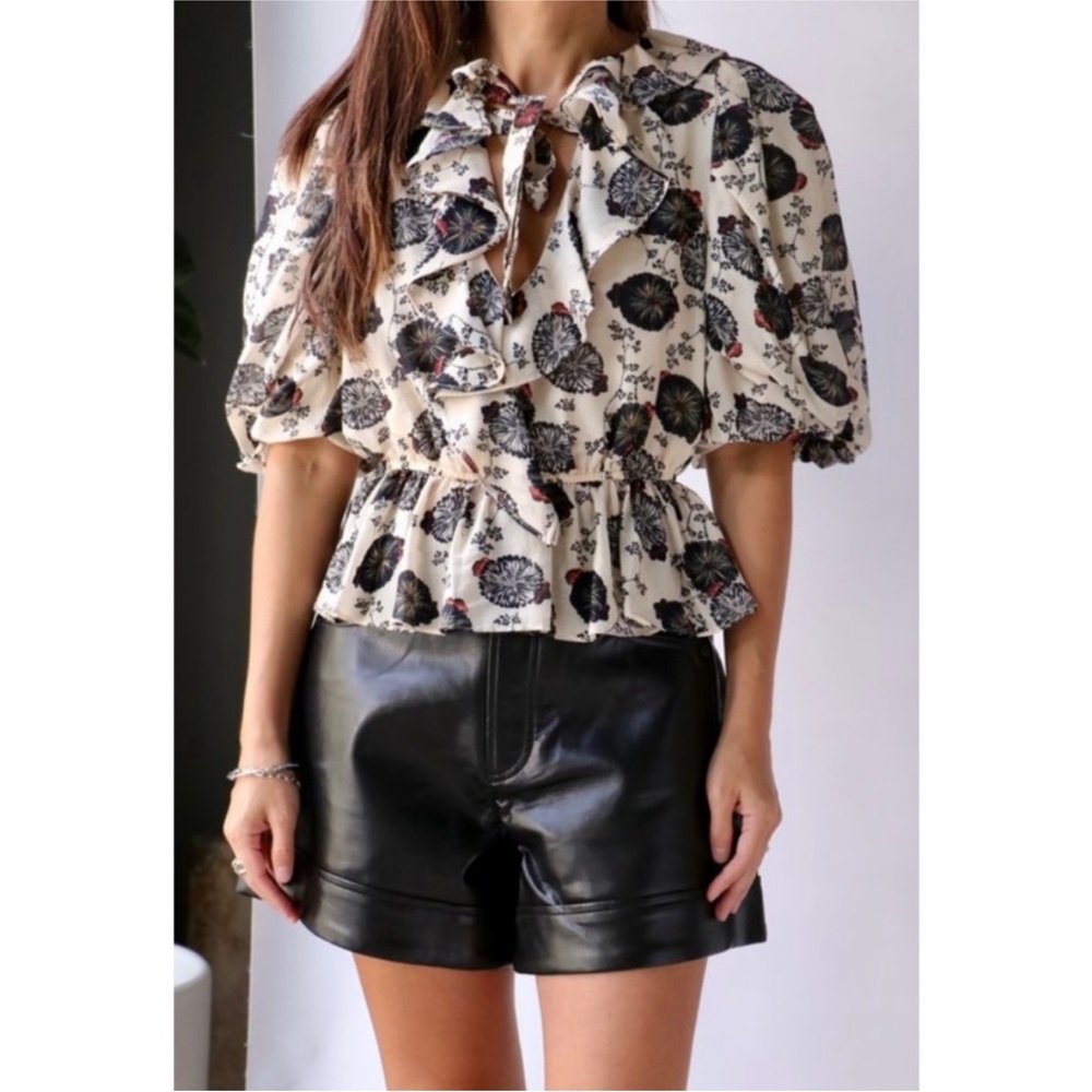 Ulla Johnson The Nadya Top in Gardenia Floral sz 4